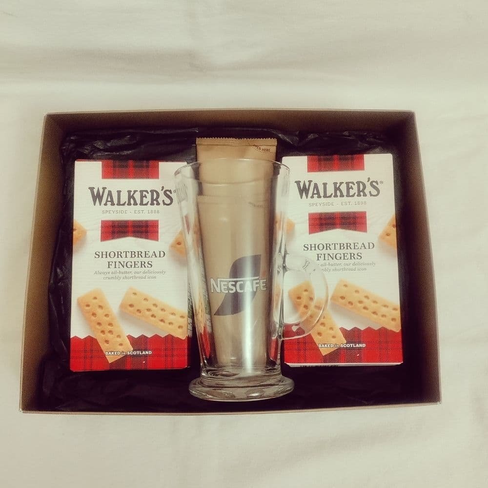 Nescafé Coffee Glass & Walker’s Shortbread Gift Hamper