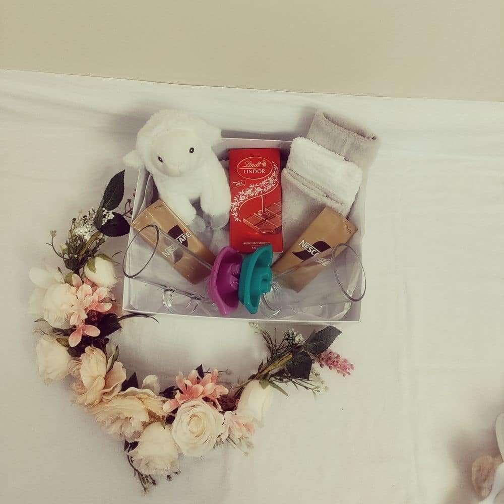 Luxury Cosy Coffee, Chocolate & Plush Baby Gift Set